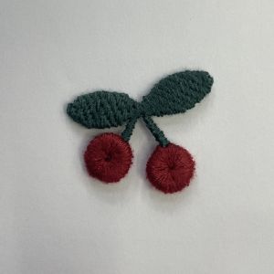 20 Pieces of Small Cherry Knitted Embroidery Cartoon Clothing Accessories Handmade DIY Childrens Sew On Badge Cloth Stickers
