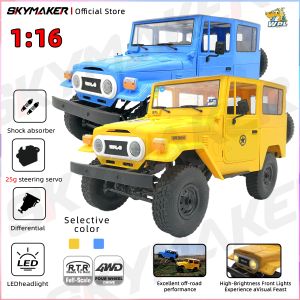 WPL 1/16 RC Car C34 2.4G Remote Control FJ40 4WD Off-road Jeep DIY Accessories Climbing RC Truck Vehicle Toy Car for Boys