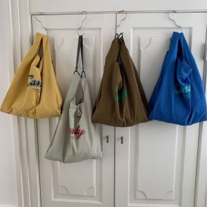 Korean Style Large Capacity Nylon Bag Womens Single Shoulder Letter Print Handbag Fashionable Casual Crossbody Bag