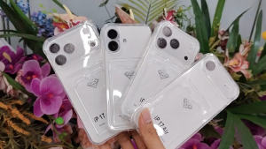 Ốp chống sốc cho iPhone 17 Pro Max 17 Pro iPhone 17 iPhone Air kèm ngăn đựng thẻ trong suốt bảo vệ camera