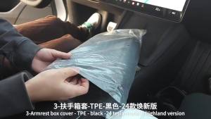 For Tesla Model Y Launch Juniper 2025 Model 3 Highland 2024 TPE Soft Case Center Console Arm Rest Lid Armrest Cover Accessories
