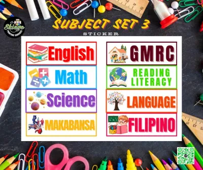 SUBJECT STICKERS FOR NOTEBOOK 8pcs SKIEGE