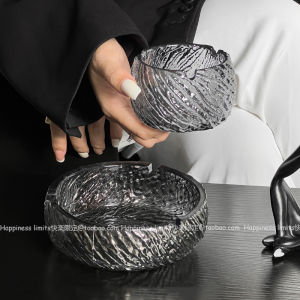 ชามแก้วระดับไฮเอนด์สำหรับบ้านและออฟฟิศ เครื่องประดับตกแต่งสไตล์หรูหราสำหรับรถ ชามกระดาษทรายแบบลำลอง