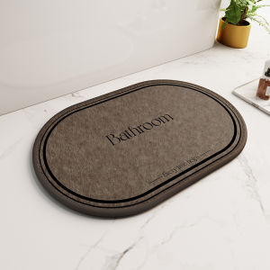 Modern Simple Thickened Lamb Velvet Bathroom Mat Anti-Slip Home Bathroom Carpet Water Absorbent Non-Slip Floor Rug for Kitchen