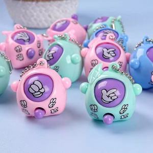 10/20/30pcs Rock paper scissors and egg twisting machine Fun birthday gifts Cartoon Key Buckle Christmas Stocking Fillers
