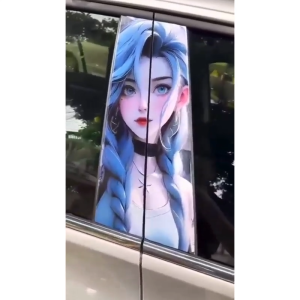 Ready Stock Car sticker PE film Cover Stripe Car Door Center 202 Cat Column Pillar sticker Car Window Middle