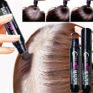 Natural Plants White Hair Disposable One-Time Hair Dye Stick Modify Pen Brush Wax Quickly Cover White Hair Color Stick Cream Portable Magic Wand Elderly Pregnant Women Men