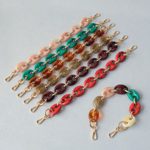 ชิ้นส่วนถอดได้อุปกรณ์เสริมถุงผู้หญิงแฟชั่นใหม่โซ่แทนสายคล้องขนมลูกอมกระเป๋าถือสตรีโซ่สะพายยาวโลหะหรูหรา