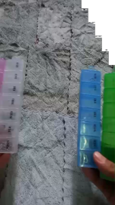 kotak kemasan pil strip panjang kotak obat 7 sekat