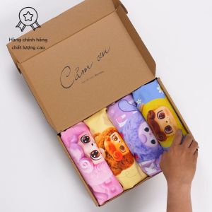 Váy bé gái BabyThree Labubu Bomines đầm thun cotton dáng suông dễ thương cho bé 1-12tuổi 8-36kg DTNS3DLLBHOA