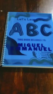 ABC Workbook for Kids (Word Recognition with colorful pictures Coloring Tracing and Writing packed in one Workbook).With hard front and back page and PVC cover. 104 pages