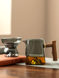 TANGFENG | Easy-to-Use Heat-Resistant Glass Fairness Cup with Strainer