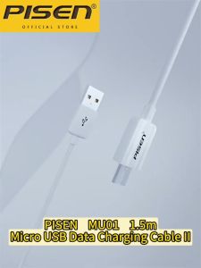 PISEN(MU01) PVC Micro USB Fast Charging Cable 2A 1.5M ชาร์จได้ปลอดภัย รองรับการส่งข้อมูลผ่าน USB2.0