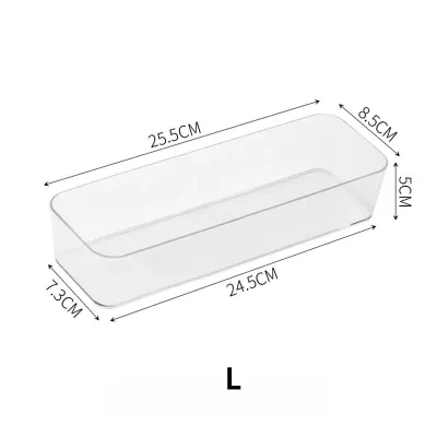Acrylic Cosmetic Storage Box Drawer Divider Built-In Desktop Organizer Transparent Makeup Storage Box Home Organization Supplies