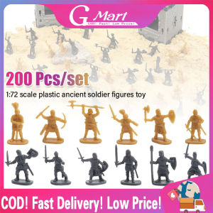 200 Pcs/lot Sliver Black Warriors Medieval Soldiers Military Figures Toy Archaic Soldiers Middle Ages Knights Knight-Soldier-Toys