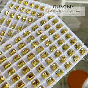 Green Glass Nail Decorations 6x8mm Octagonal Flat Bottom Ice Sugar Green Emerald Nail Art Decorations Beauty Tools