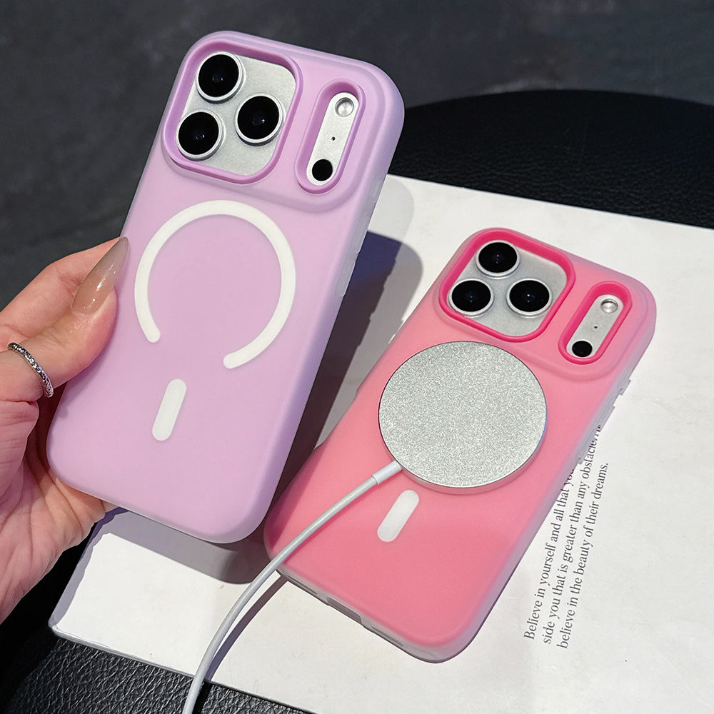 Original Candy Color 2IN1 Magsafe Wireless Charging Case For IPhone 17 16 15 14 13 12 11 Pro Max 16PLUS 17AIR Magnetic_voghion.com