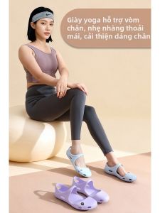JIFANPAUL | Yoga Slipper Style Shock Absorption Quiet Lightweight Soft Stretch Arch Support Straight Leg Home Fitness Shoe