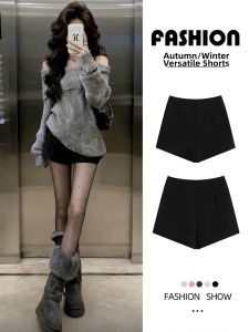 YAYANGREN | Black A-Line Summer Shorts Stretch