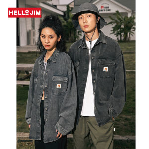 HELLO JIM Denim shirt for men vintage shirt women 2023 new fashion loose denim jacket men couple shirt men K3750