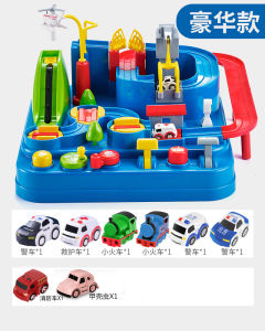 YueCheng Track Car Adventure Toy Set for Boys Parking Lot Challenge Popular Small Train Electric Remote Control Track Toy