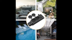 TANXIS Stop Kontak Outdoor Terminal Anti Air IP54 16A 250V EU 3 Soket