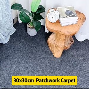【FREE GIFT】30x30cm Carpet Floor Self-Adhesive Non-slip Carpet Sticker Square for Home Living Room Bedroom Office Floor Decor Carpet Tile Baby Puzzle mat Child Carpet Splice Carpet Baby Crawling Mat