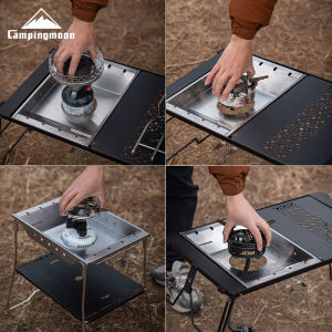 Campingmoon | CAMPINGMOON Cheap Factory CK-25PG Stainless Steel Korean Style Windproof Furnace Plate Frame for Camping Sinking IGT One Unit