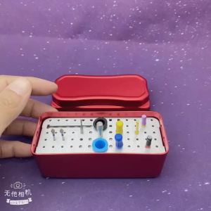 Hộp Khử Trùng Nha Khoa Bằng Kim Loại Máy Tiệt Trùng Tự Động Cho Dụng Cụ Endo Mũi Khoan Dụng Cụ Chăm Sóc Răng Miệng 72 Lỗ Màu Ngẫu Nhiên