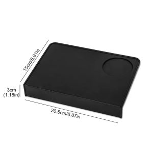 Anti-skid Coffee Tamper Mat Food Grade Silicone Espresso Coffee Tamping Rest Holder Corner Edge Pad for Office Bar Coffee Shop