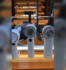 LHF07 - Kipas Angin LENYES LHF-07 Mini Fan Portable 5 Speed Wind Adjustable LED Digital Display Kipas Angin Genggam 1200mAh