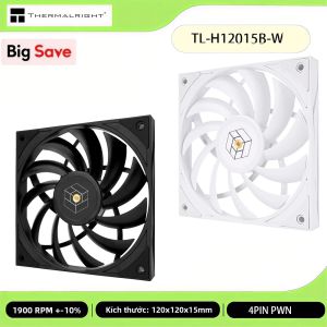 Thermalright Tl-H12015B 120mm Im Lặng Quạt CPU 1900 Vòng/phút 4PIN RGB Làm Mát Mỏng Máy Tính Quạt Có Điều Khiển Nhiệt Độ Cho PC