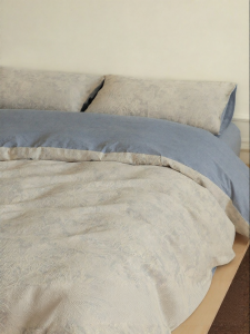 NELA HOME | French Retro Sand Washed Color Woven Cotton 4-Piece Bedding Set