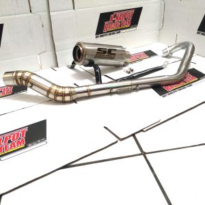 KNALPOT SC PROJECT VIXION 150 SATRIA FU JUPITER MX 135 CBR GSX R15 TIGER TERMURAH TERLARIS RACING