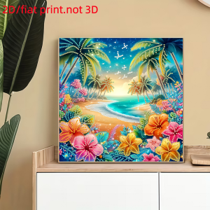 2d/flat1 Diamond Painting Frameless Painting Flower Pattern canvas Material Thanksgiving Day Valentines Day gift