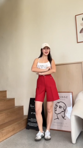 Sky สามส่วน ทรงสวย มาใหม่ เนื้อผ้า MQ-101 สวยนุ่ม สีไม่ตก เอวสูง ขนาดกำลังสวยพอดี ไม่อึดอัด เป้ายาว 12~13 นิ้ว ลุกนั่งคล่องตัว ความยาวกางเกง 17-18 นิ้ว