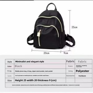 Ladies Large Capacity Oxford Cloth Backpack Casual Travel Fashionable Dual-Shoulder Bag Sun Yingsheng Brand Polyester Material