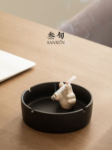 ถ้วยบุหรี่เซรามิกขนาดใหญ่ บ้าน ห้องนั่งเล่น สไตล์เรียบง่าย ตกแต่งสำนักงาน ความรู้สึกหรูหรา เครื่องประดับตกแต่งบ้าน เครื่องประดับบ้าน