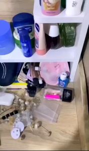 Eagle shoppingmall ชั้นวางเครื่องสำอาง อุปกรณ์แต่งหน้า กล่องเก็บเอนกประสงค์แบบมีลิ้นชัก เป็นมิตรกับสิ่งเเวด