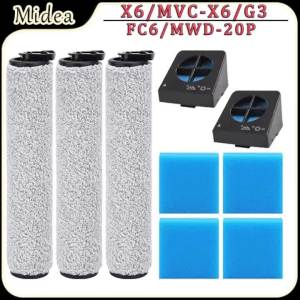 For Midea X6/MVC-X6/G3/FC6/MWD-20P Robot Vacuum Cleaner Accessories Brush Rollers Sponge Filters Replacement Parts
