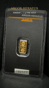 1g Argor Heraeus Gold Kinebar (1 gram Fine 999.9 Swiss Gold Bar) - pmmktplace