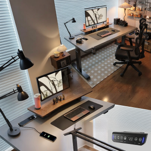 Electric Adjustable Height Table Smart with Power Strip