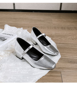 Korean Style Mary Jane Womens Shoes Spring Autumn 2025 New Small Size Thick Heel Single Shoes for Skirts High Heels