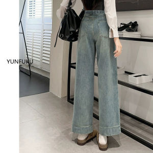 Maternity Jeans Spring Autumn Straight Leg Non-Maternal Comfortable Stretchy Fleece Lined Long Trousers for Pregnant Women