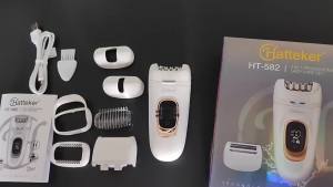 Máy Triệt Lông Điện 2 Trong 1 Hatteker Dành Cho Nữ Đa Chức Năng Sạc USB Loại Bỏ Lông Toàn Thân Nách Bikini Mặt.
