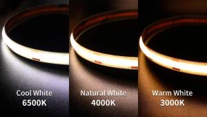 FCOB COB LED Strip Light 16.4ft 480LEDs/m Dimmable High Density Flexible Tape Ribbon 3000K 4000K 6500K RA90 Led Lights DC12V 24V