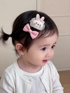 Cute Cartoon Rabbit Bow Hair Clips Sweat Control Clips