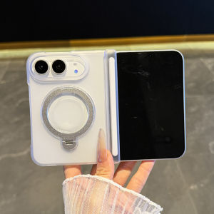 Luxury For Magsafe 360 Bracket Transparent Matte Case for iPhone Duo 18 Fold Hinge Protection Magnetic PC Cover for iPhone DUO