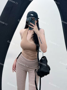 เสื้อกั๊กคอวีเซ็กซี่สำหรับผู้หญิง ดีไซน์ Pure Desire ทรงเข้ารูป ใส่ได้หลากหลาย เสื้อชั้นในเสริมหน้าอก แขนกุด แขนกุด คอวี แขนกุด