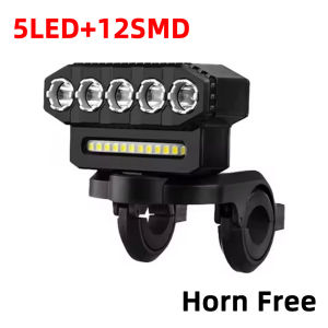 PINMOAP 1PC Bicycle Light Horn Combo Rechargeable Led Front Lamp Loud Warning For MTB Road Bike Night Riding Safety Accessories
